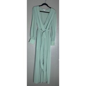 Women's Balticborn Mint Green Long Maxi Gown Size V Neckline Size L Bridesmaid